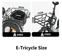 Tricycle électrique adulte CYSUM AG1 pro 750W 48V 20Ah Batterie Capacité de charge 50KG Tricycle électrique pliable pour les trajets urbains 1