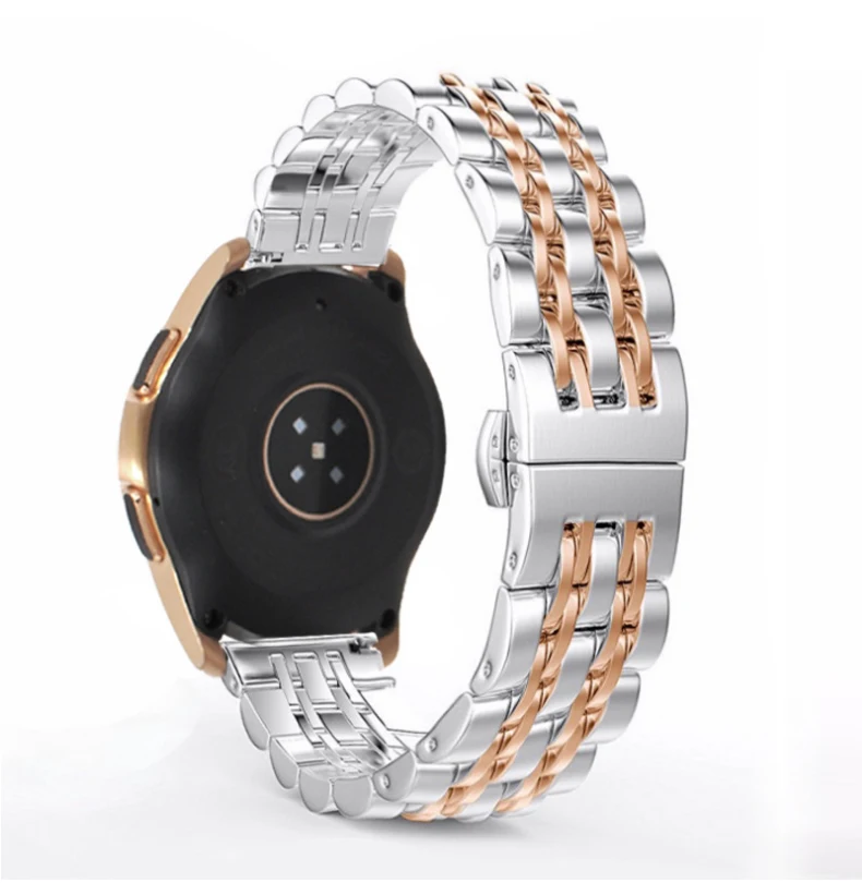 22mm 20mm Metal Strap for Samsung Galaxy Watch 4/5/6 Frontier Stainless Steel Bracelet for Huawei Watch 3/4 Pro/amazfit GTR/GTS