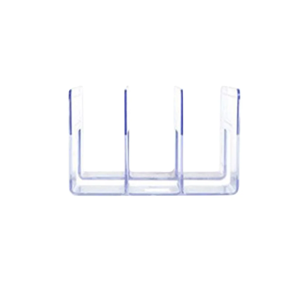 

3 Grid Clear Acrylic Bookshelf Transparent Book Stand Elegant Bookends Book Storage Rack Book Folder for School Office