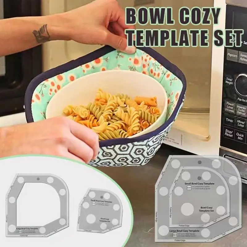 Bowl Cozy Template 3 Sizes Insulated Dishmat Patchwork Ruler