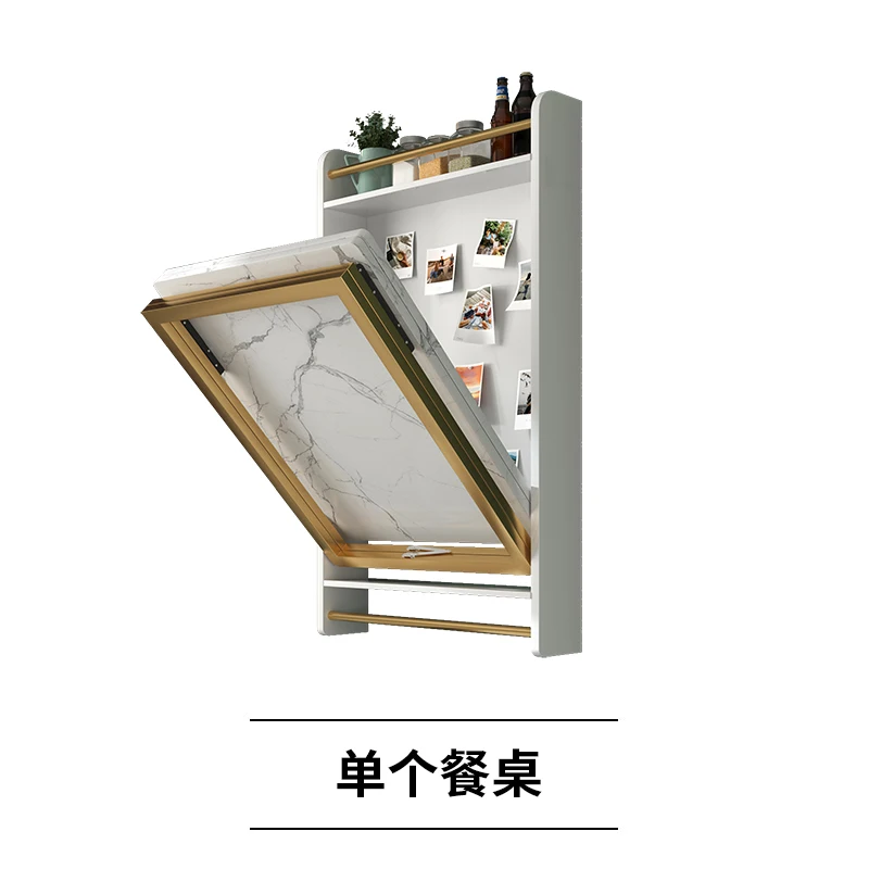 Small household ultra thin wall hanging foldable dining table retractable dining table does not take up space