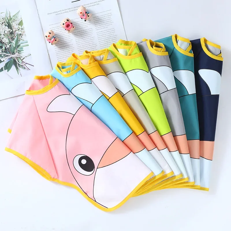 Waterproof Dirty Proof Sleeveless Apron Cute Cartoon Baby Feeding Smock Art Class Eating Apron for Infants And Toddlers