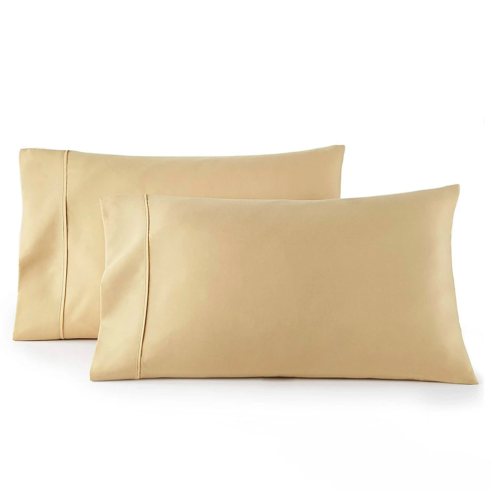 Standard/Queen/King Envelope Pillowcase Solid Pure Color Thick Cotton Polyester Bedding Pillows Case Ultra Soft Sleep Pillowcase new japanese style pure cotton 3 layer gauze button pillowcase thickened pillowcase bedroom home pillowcase