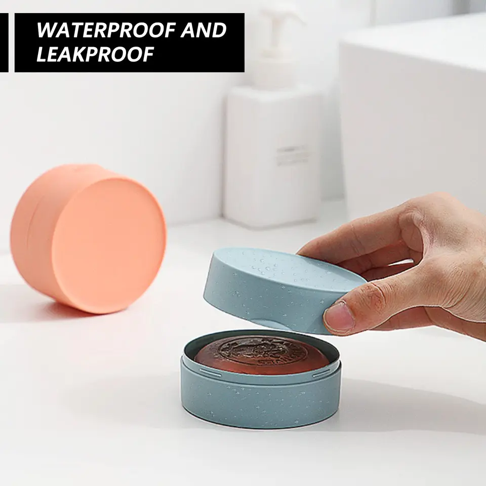 2 Portasapone Da Viaggio Con Drenaggio – Contenitori A Prova Di Perdite Per Sapone, Campeggio E Palestra (Giallo E Verde) - 2