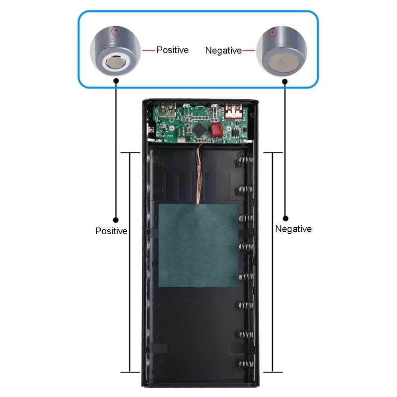 8 Slot 21700 Battery Power Bank Shell 10W 22.5W QC3.0 LCD Display Battery Power Case 5W 15W Wireless Charging Box