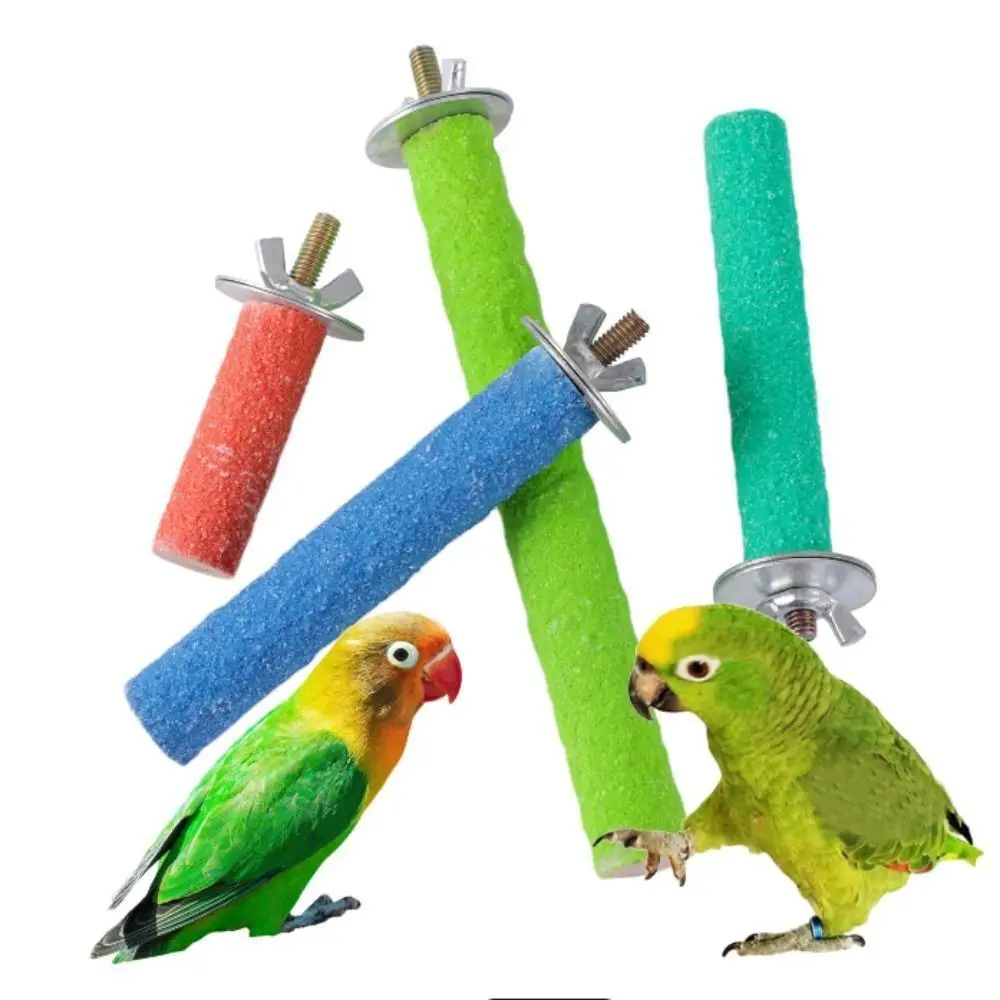Bird Claw Beak Grinding Bar Standing Stick Parrot Station Pole Birds Supplies parrot toy bird toy bird cage accessories bird perch stand