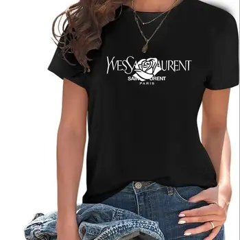 Luxury brand Brand Fashion Alphabet Printed Crew Neck Clothing Short Sleeve T-Shirt Trend Women's Summer 1