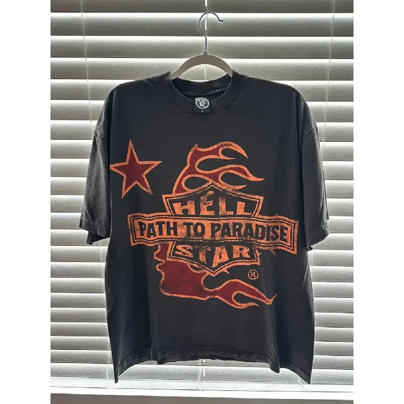 

23SS Streetwear Washed Ash Hellstar Studios T Shirt Men Women 1:1 High Quality Top Tees Oversized Short Sleeve T-shirt Hentai