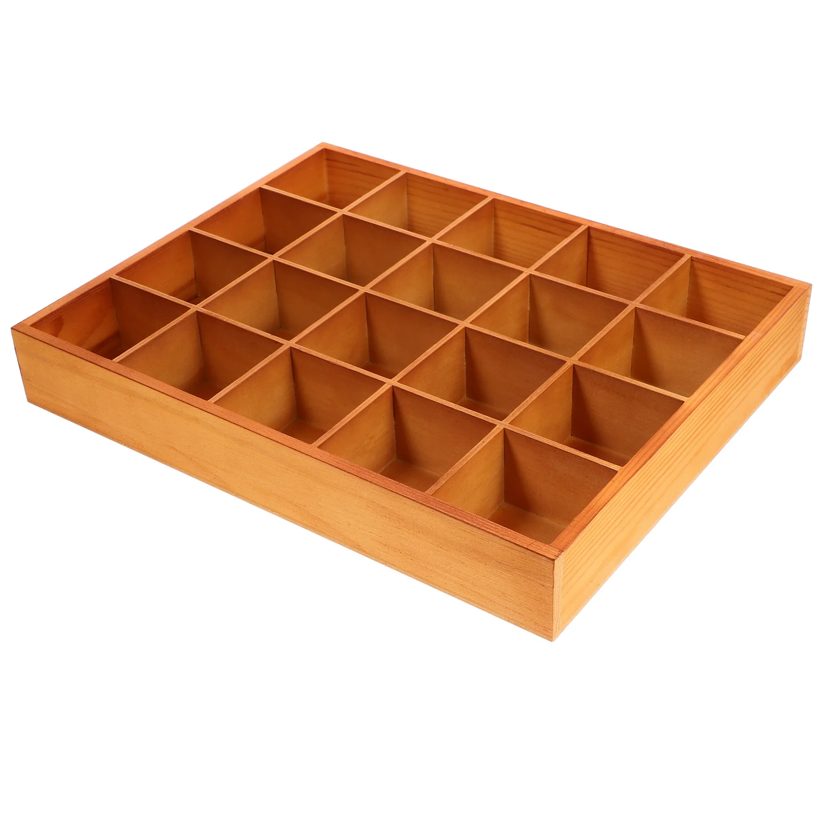 Wooden Sorting Tray Wood Divided Organizer Wooden Section Box Sock Socks Desktop Organizing Wooden Compartment 2