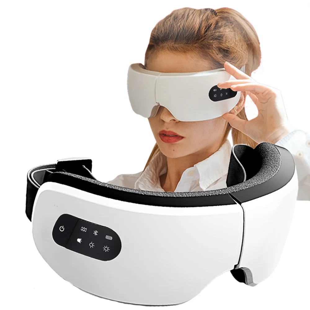

Electric Vibration Eye Massage Support Bluetooth Hot Heating Therapy Glasses Eye Care Fatigue Relief Machine Eyes Massageador