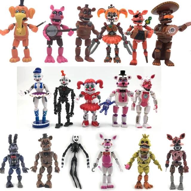 Set Five Nights Freddy Action Figure Fnaf Toys  Nightmare Bonnie Figure -  5pcs Set - Aliexpress