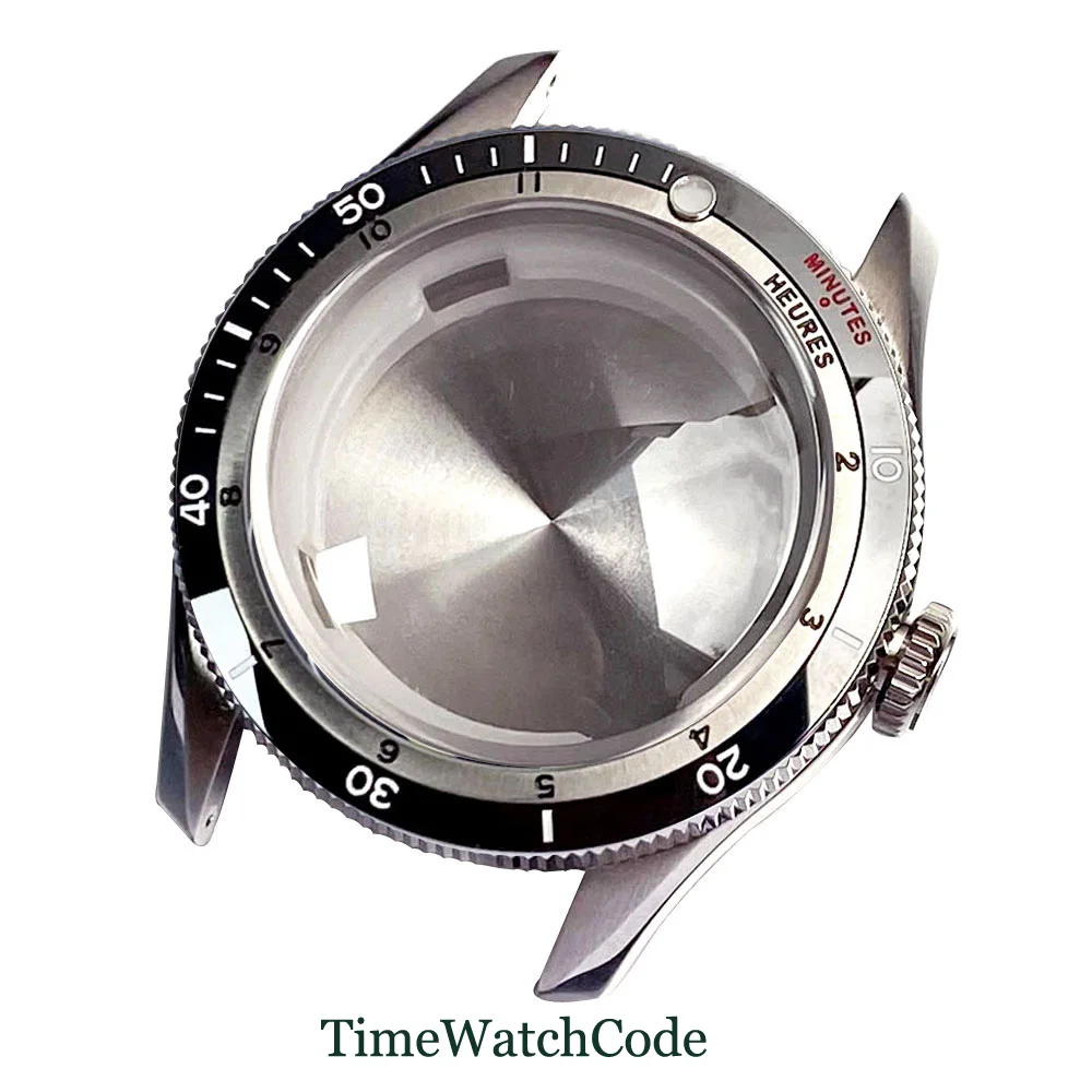 

40mm Double Bow Sapphire Crystal Watch Case Accessories Fit for NH35 NH36 NH38 PT5000 200m Water Resistance 316L Stainless Steel