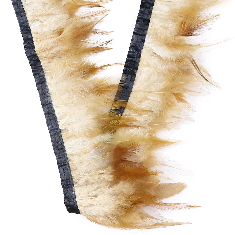 Rooster Feathers 2Meter Pink Feather Trims Clothing Dress Sewing Accessory Ribbon Wedding Carnival Decoration 10-15CM