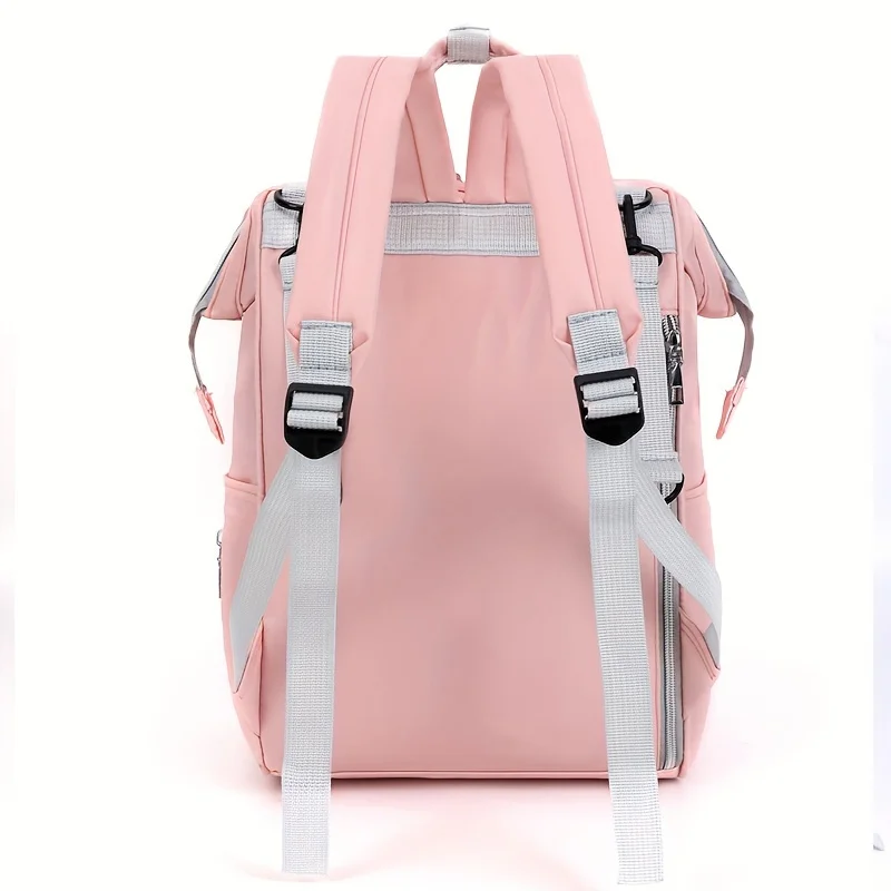 Outdoor Solid Color Mommy Backpack, Functional Nylon Diaper Daypack, Nappy Mommy Knapsack