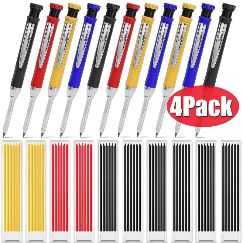Carpenter Pencils 2.8mm Refills Nosed Deep Hole Mechanical Pencil Marker Construction Drafting Architect Tool