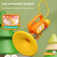 Cartoon Rabbit Trumpet Mini Multi Function Playable Musical Instrument Funny Early Educational Creative Learning Horn Toy 2