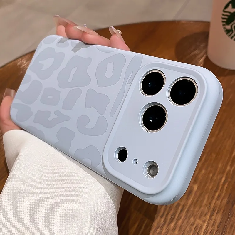 Flüssigsilikonhülle mit Leopardenmuster für iPhone 17, 16 Pro Max, Air, 14, 15 Plus, 11, 12 – Weiche, stoßfeste Hülle mit Kamera- und Bedienelementen_voghion.com