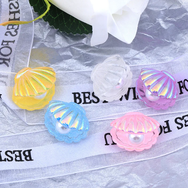 

10Pcs Electroplate Sea Shell Resin DIY Storage Box Shoes Hat Icebox Barrette Mobile Phone Case Scrapbook Cream Glue Resin