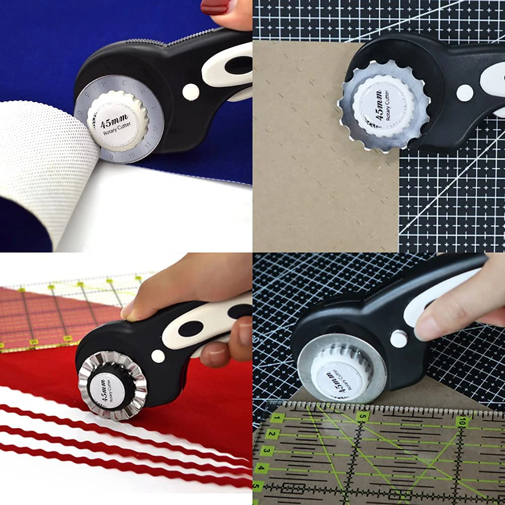 36 Pack 45mm Rotary Cutter Blades - Tungsten Steel Fabric Cutting Blades With Storage Box