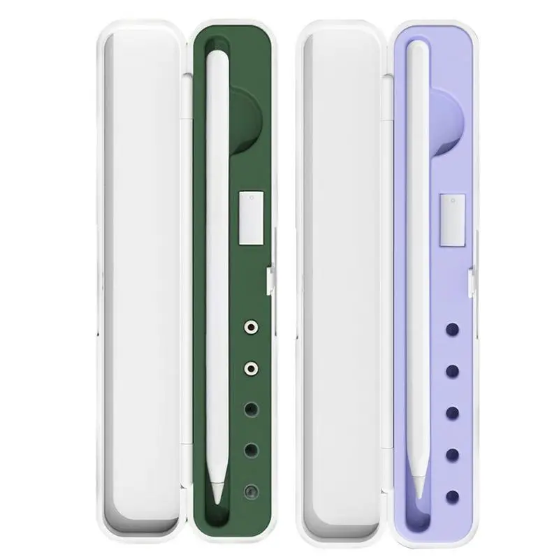For Apples Pencil 1/2 Hard Case Storage Box Portable Tounch Pen Holder