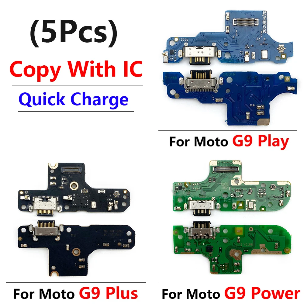 

5Pcs/Lot, USB Micro Charger Charging Port Dock Connector Microphone Board Flex Cable For Motorola Moto G9 Power Play Plus