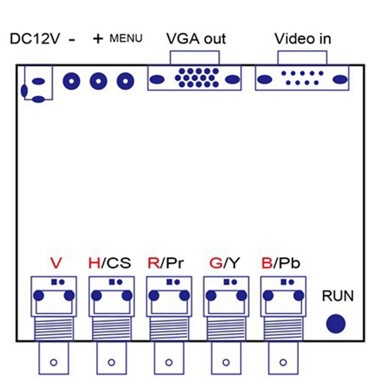GBS-8219 산업용 비디오 컨버터 XVGA 박스 RGB VGA RGBS-VGA 비디오 컨버터