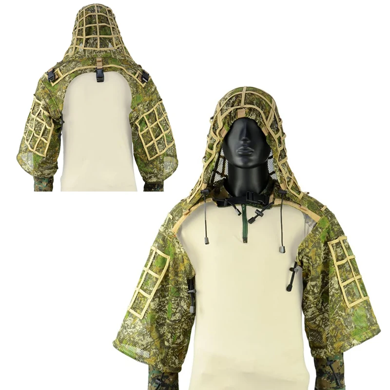 ROCOTACTICAL Super Breathable Ghillie Suit Foundation, Full Mesh Nylon