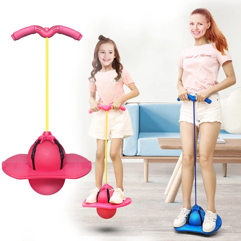 

Bouncing Ball With Handle And Pump Balance Platform Bouncy Jump Pogo Ball For Kids Playground Sports Workout Competition Toy