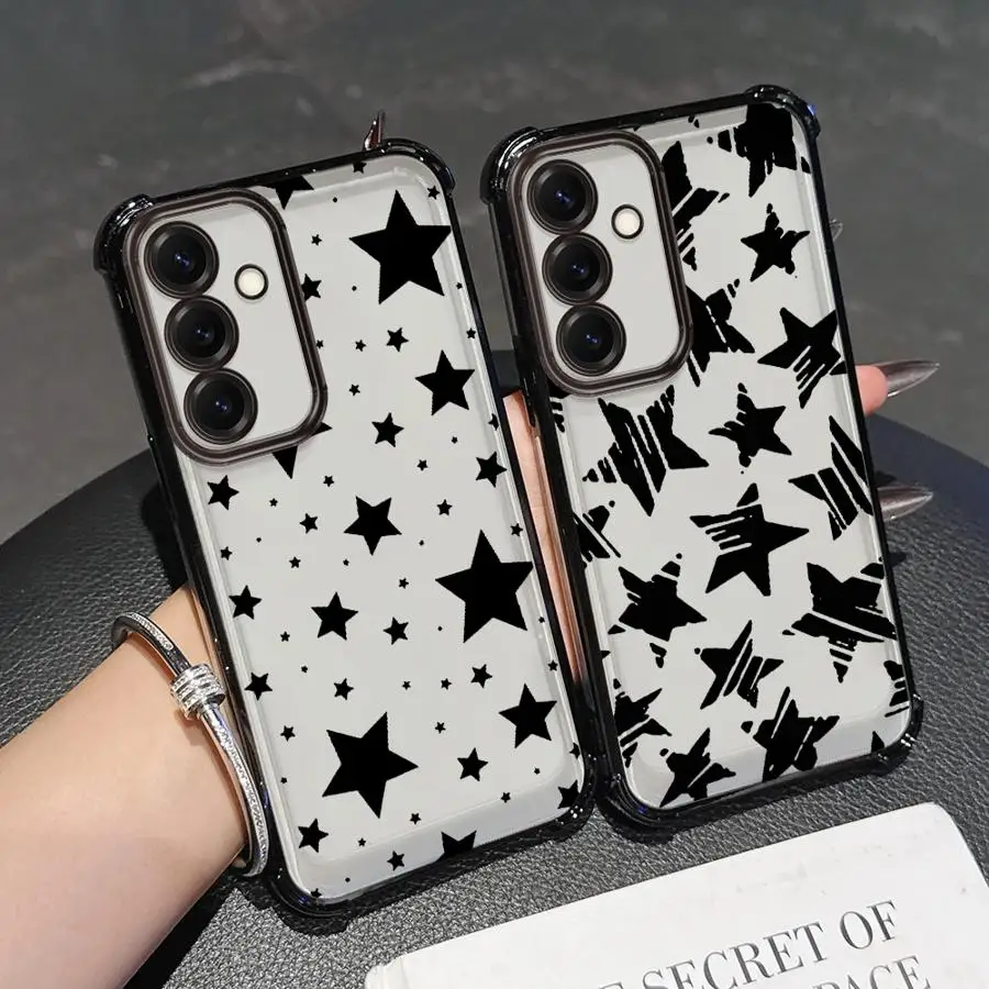 Clear Five Pointed Star Decorative Phone Case Cover