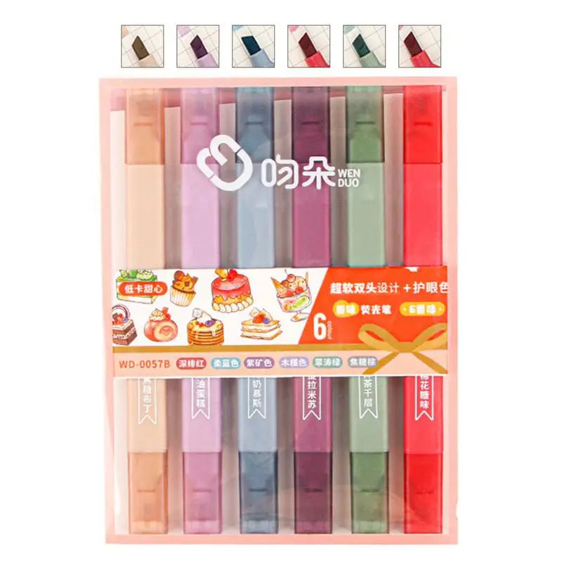 

Double-Ended Highlighter Ultra-soft Dual-ended Aesthetic Highlighter Assorted Colors For Adults & Kids School Supplies For Extra