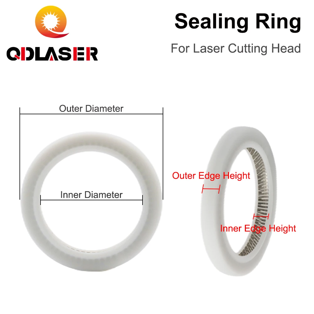 QDLASER 도장 링 개스킷 보호창, Raytools Precitec WSX Bodor용, 옐로우, 화이트, 파이버 레이저 헤드용, 맞춤형 사이즈