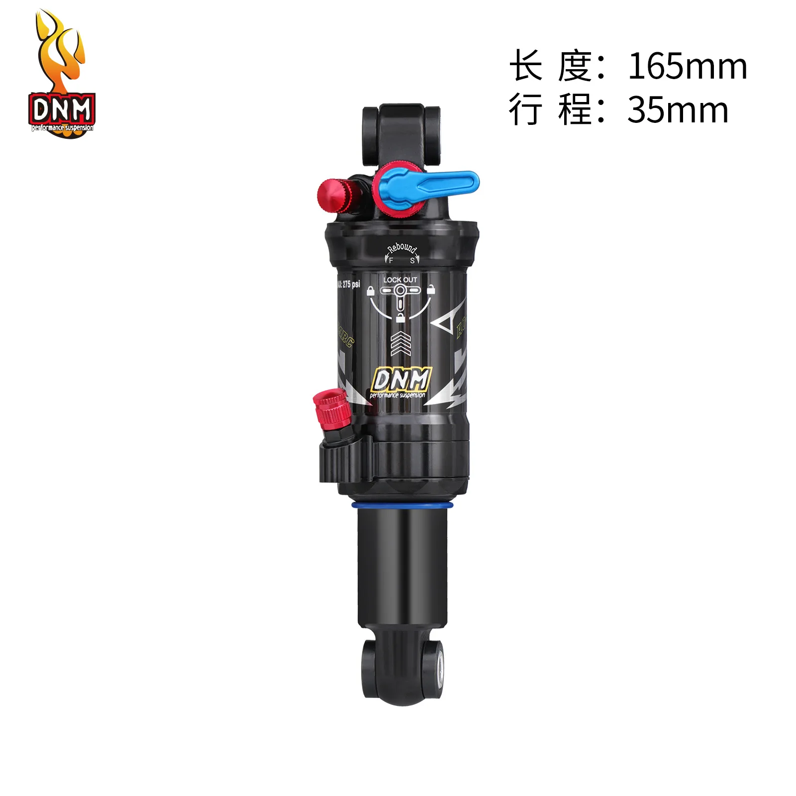 MTB エアサス DNM AOY-36RC 200-55mm DNM AOY-36RC Mountain Bike Air Rear Shock With Lockout