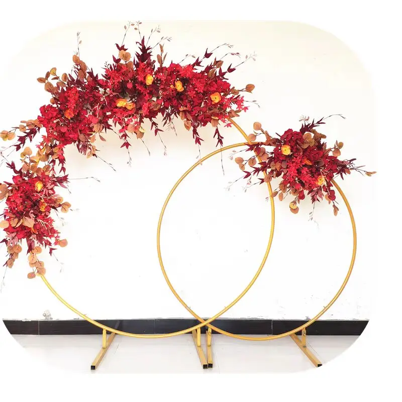 

Большое металлическое круглое кольцо для невесты Арка рама фоновое украшение Цветочная дверь свадебный реквизит