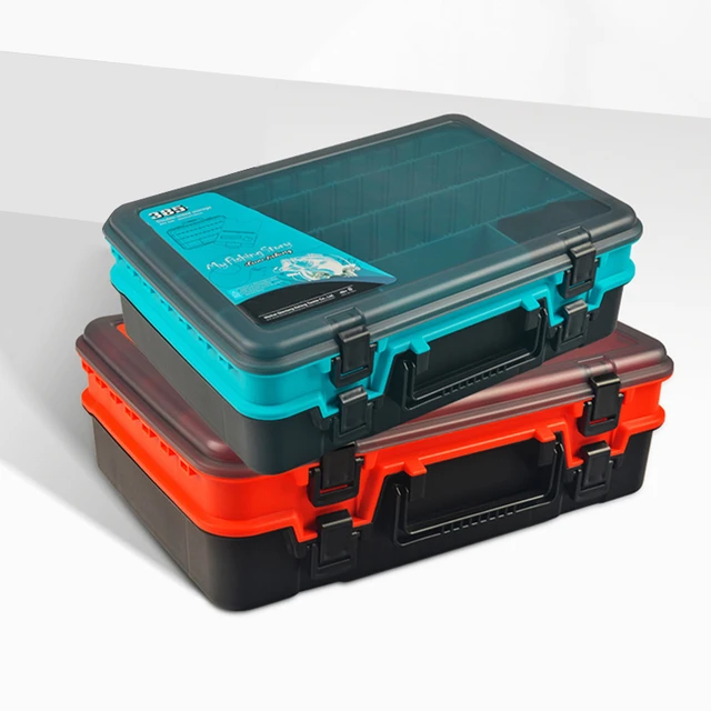 Large Thickening Fishing Tackle Box Multifunction Plastic Organizer Lure  Tool Case Double Layer Hooks Storage Squid Jigs Boxes