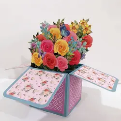 3D Pop - Up Flower Bouquet Greeting Card for Birthdays and Special Occasions (2)