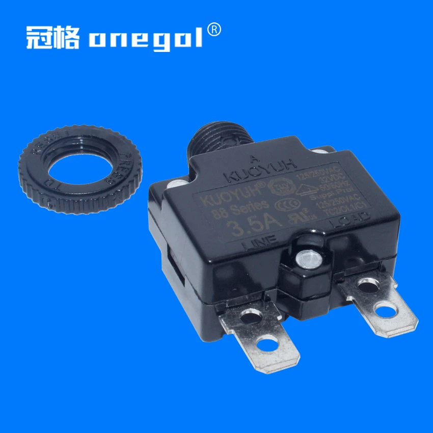 protetor de sobrecarga térmica 3a-50a pino reto parafuso mini interruptor