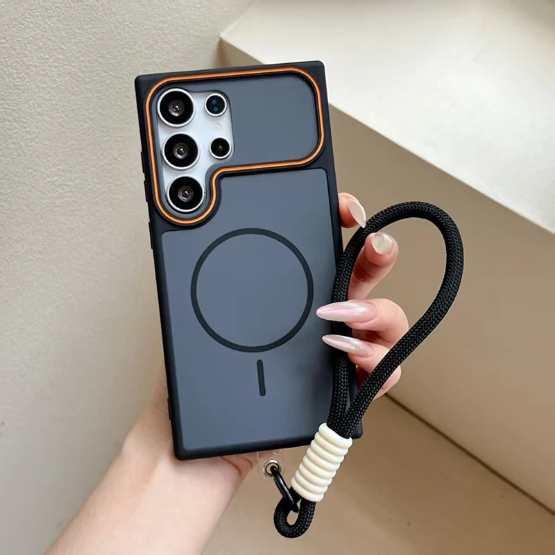 Liquid Silicone Magnetic Lanyard Phone Case - Portable Shock Resistant Protective Cover