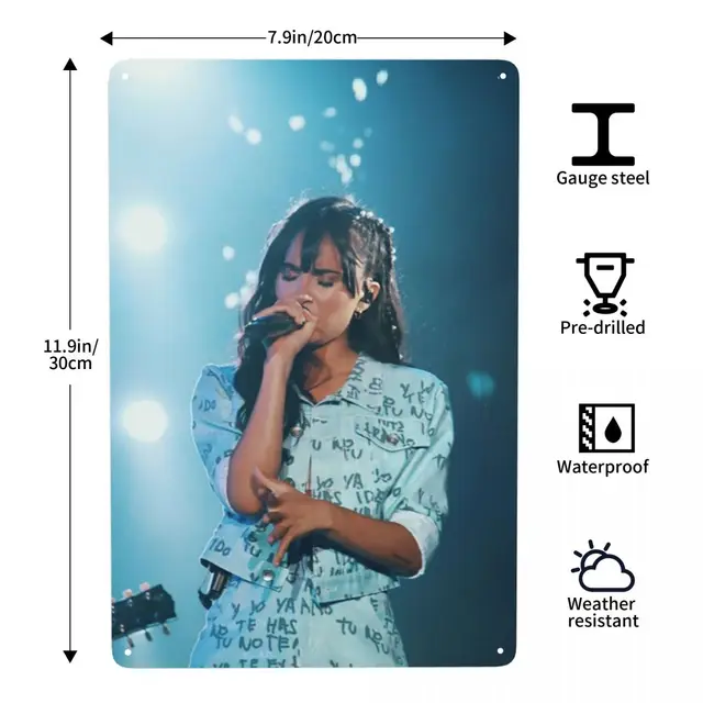 Custom Aitana Concert Sparkling Metal Sign