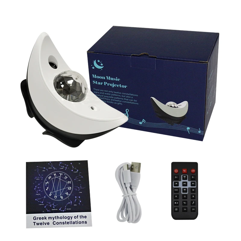 LED 스타 프로젝터 램프, 음악 스피커 사운드 활성화 리모컨, 타이머, USB 전원, 완벽한 선물 아이디어, 1 개, 신제품