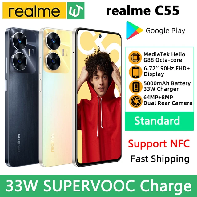 realme C55 Dual SIM 8GB+256GB, 64MP AI Camera, 5000mAh Battery, 6.72  90Hz FHD+ Display, 33W Supervooc Charge