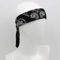 68CM Retro Blue Red Paisley Large Square Bandana Cotton Hip Hop Headband Scarf 2
