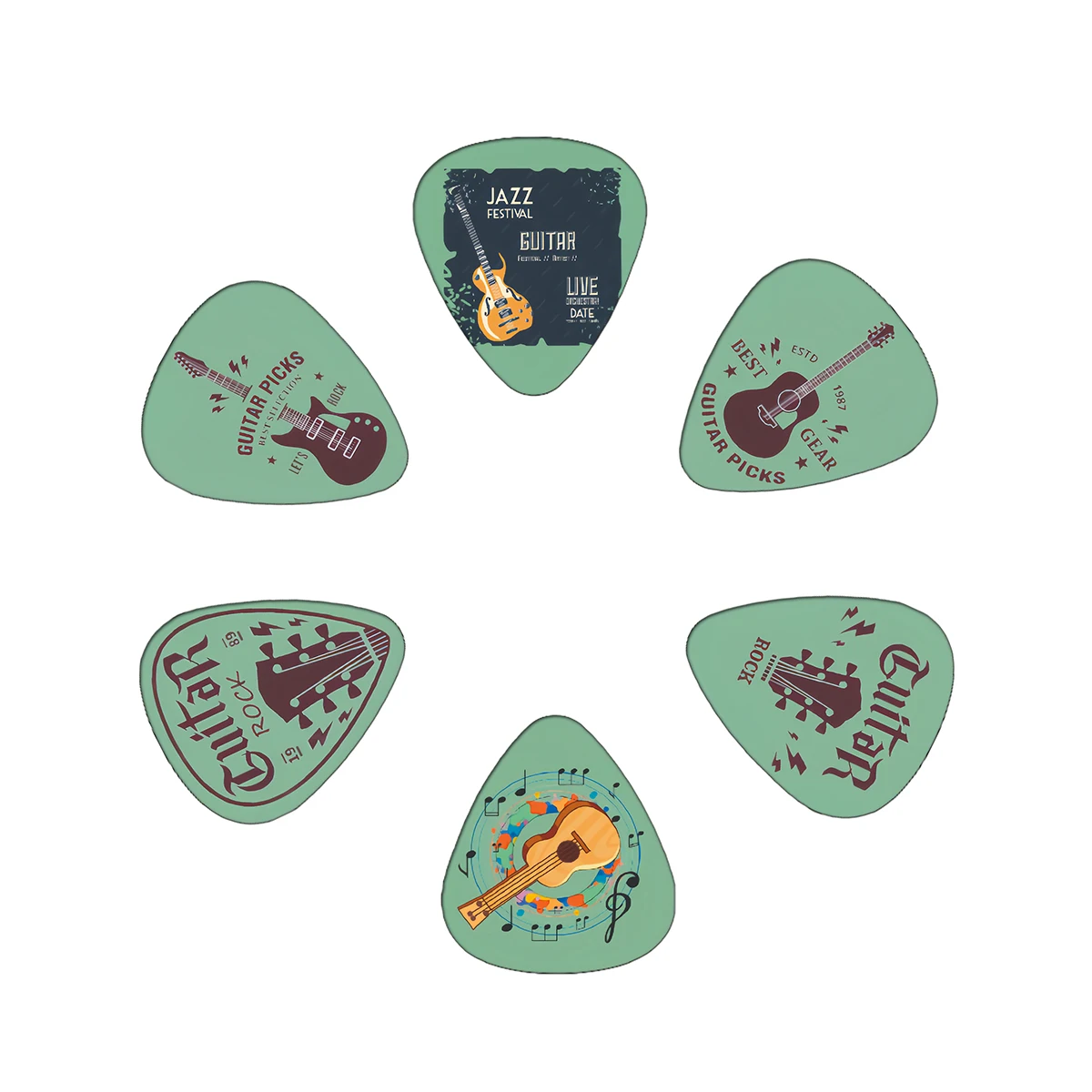 Guitar Picks 12Pcs/Set Guitar Paddles Cartoon Couples Acoustic Guitar Picks