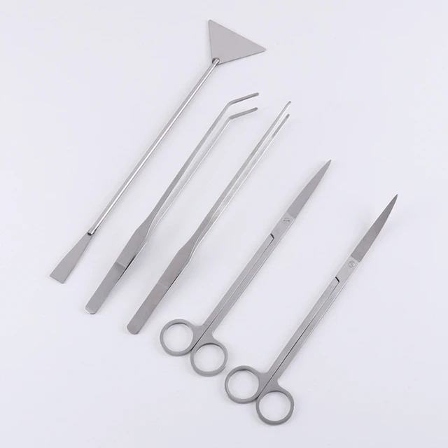 Aquarium Scissors Tweezers Flat Shovel Stainless Steel Water Grass Pruning Tools Fish Tank Cleaning Tool Aquarium Accessories 4