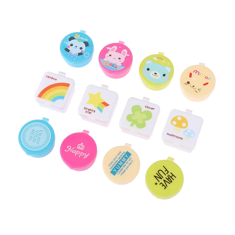 4Pcs 점심 도시락 소스 용기 귀여운 디자인 플라스틱 조미료 디스펜서 스퀴즈..