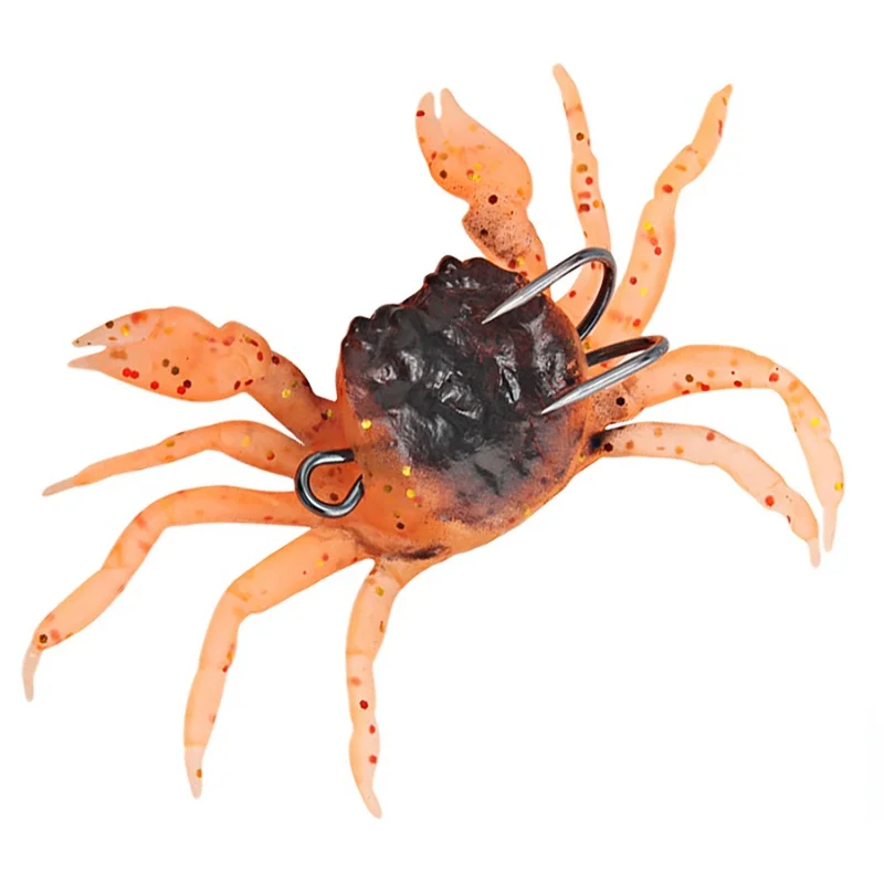 10cm 3D Simulation Crab For Octopus Artificial Baits Silicone Soft