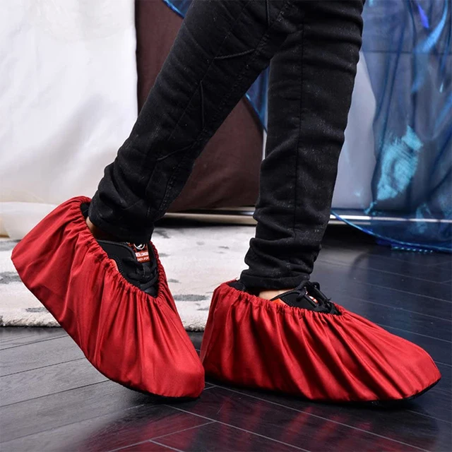 Újrafelhasználható Flanel Cipőfedél Nem Csúszás Háztartás Unisex Vastag Mosható Cipő Fedelek Diszkriminálható Láb Burkolat