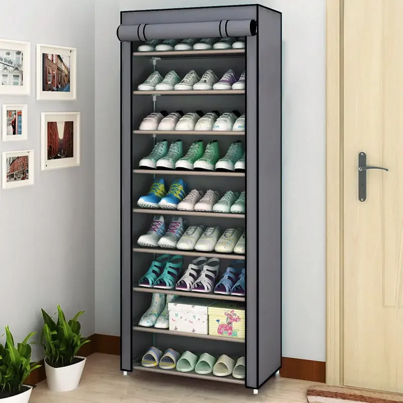 

Современный экономичный шкаф для обуви в сборе, стойка для экономии места в общежитии, фойе, простой многоуровневый шкаф для дома