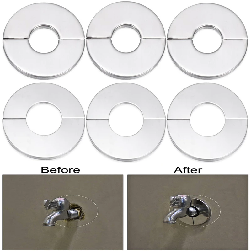 Stainless Steel Water Pipe Faucet Decorative Cover SelfAdhesive Faucet