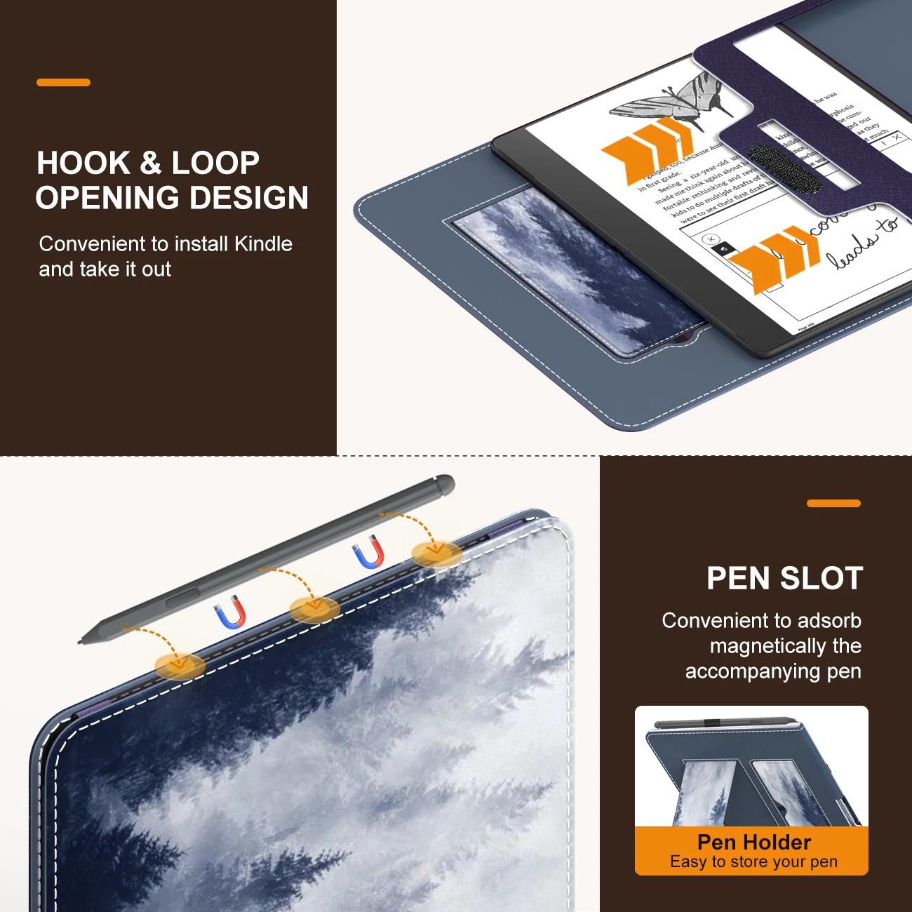 Custodia Per Kindle Scribe MoKo - Pelle PU, Supporto Triplice, Auto Sveglia/Sonno, Verde Agave