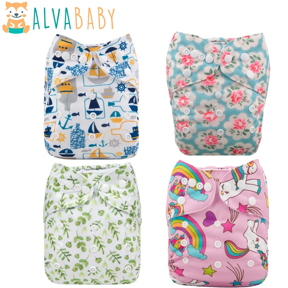 50pcs Per Lot New Printed Cloth Diaper Snaps Adjustable Baby Cloth